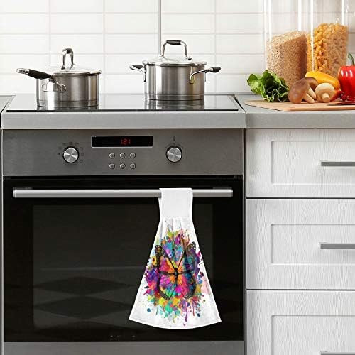 SLHKPNS Rainbow Butterfly Kitchen Hand Towels