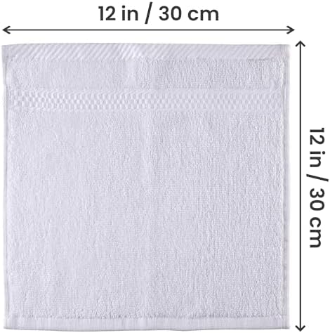 12-Piece Premium Washcloth Set 100 Cotton