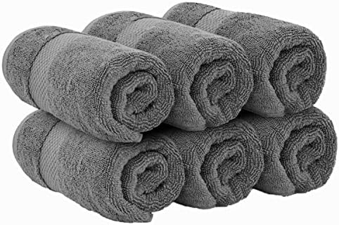 White Classic Luxury Hand Towels - 16x30-inch Set of 6