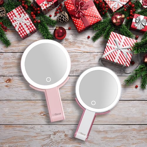 LitBear Rechargeable Dual-Sided Makeup Mirror