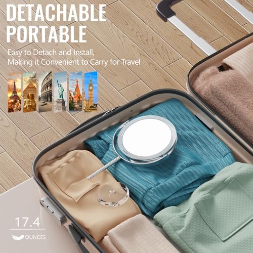 20X Magnifying Mirror with 1X Side 360 Rotatable Makeup Mirror