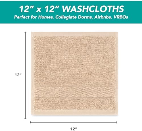 Premium Ring Spun Cotton Washcloths - Dark Grey