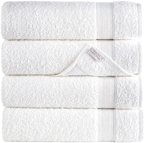 Quick-Dry Soft 4-Piece 27x54 Cotton Bath Towels Set