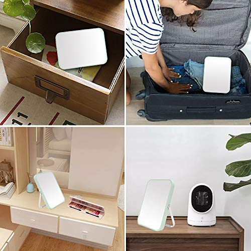 YEAKE - Compact Portable Makeup Mirror with Adjustable Stand