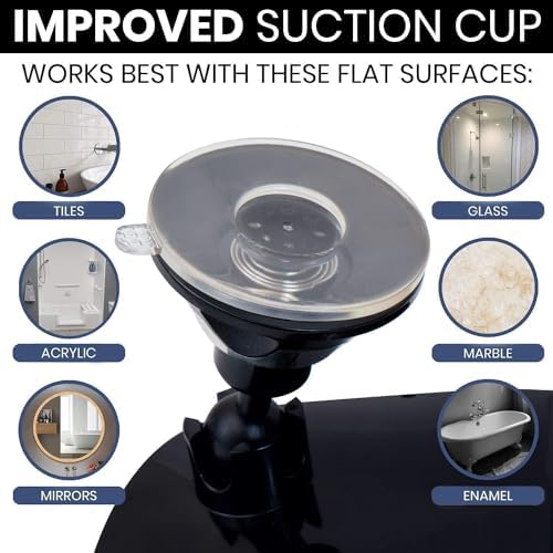 MIRRORVANA Dual Antifog Shower Mirror with Razor Holder