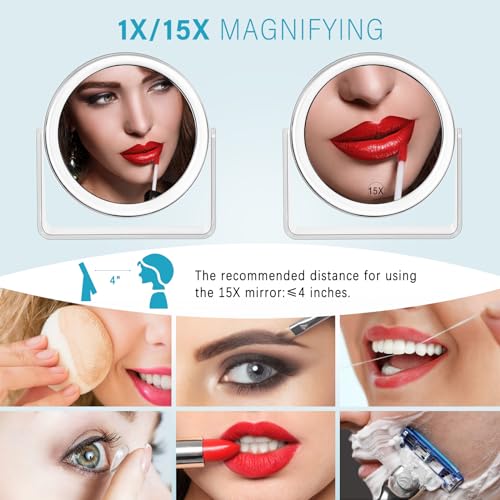 Stylish 15X Vanity Mirror for Women