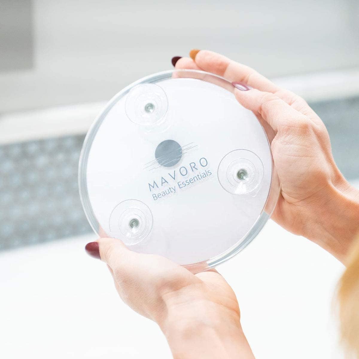 Mavoro Magnifying Mirror with Suction Cups - 10x Magnification
