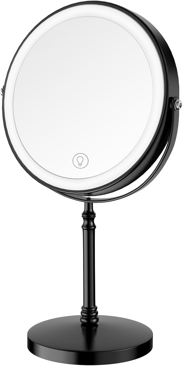 Lighted Double-Sided Makeup Mirror