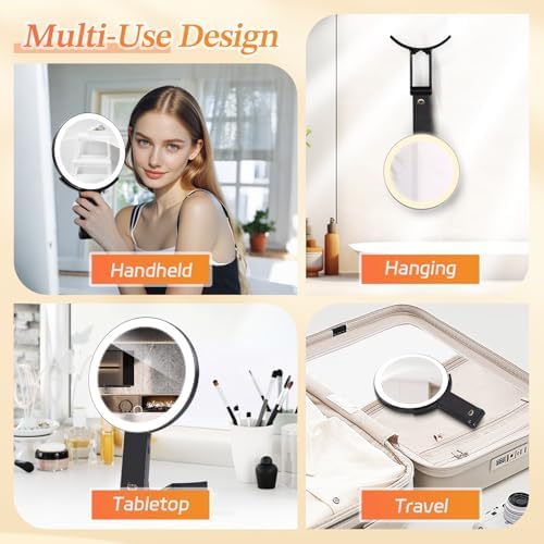 VPU Compact Travel Makeup Mirror with Lights