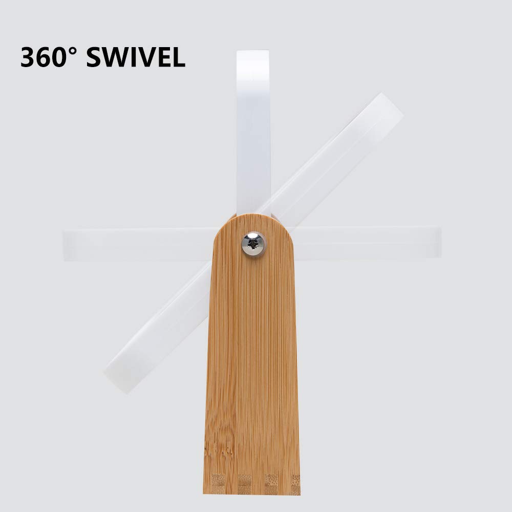 Stylish 8-Inch Vanity Mirror with Bamboo Stand
