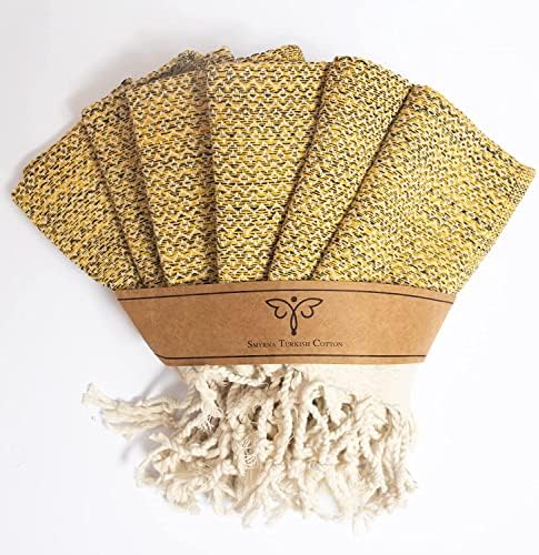 Smyrna Turkish Cotton Wash Cloths - Quick Dry Soft Absorbent - 12x17