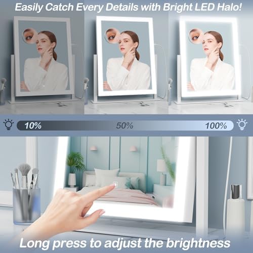 Gvnkvn 152 Smart Vanity Mirror with Touch Control and 10X Magnification