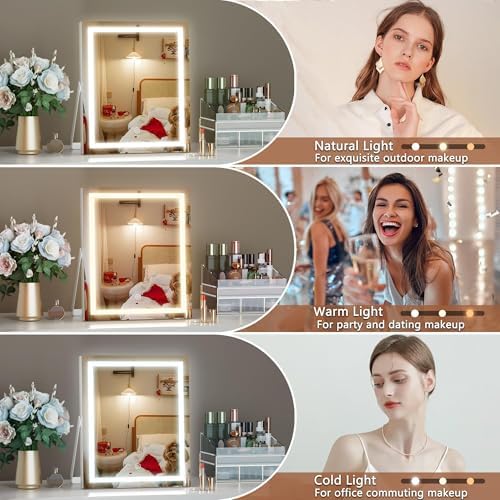 Vanity Mirror with Variable Lighting for Makeup Needs
