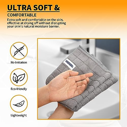HOMERHYME Hand Towels 12-Pack Quick-DryLint-FreeBath Kitchen Essentials