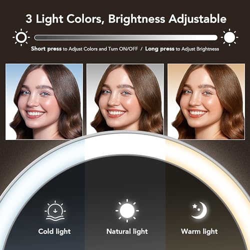 LitBear Rechargeable Dual-Sided Makeup Mirror