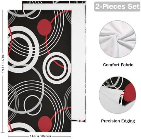 Geometric Retro Hand Towels Set