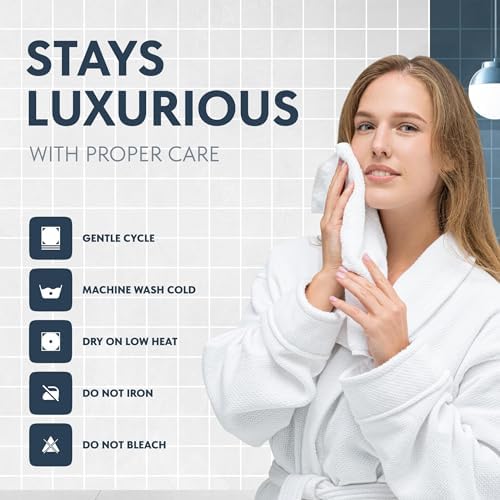 Luxury Cotton Washcloths Soft Durable White