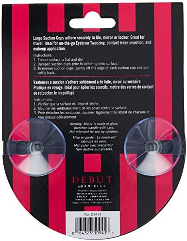 Danielle Creations 6-Inch Suction Cup Makeup Mirror with 10X Magnification
