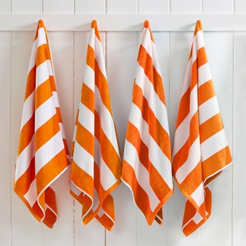 Great Bay Home Quik-Dry 100 Cotton Velour Oversized Beach Towel