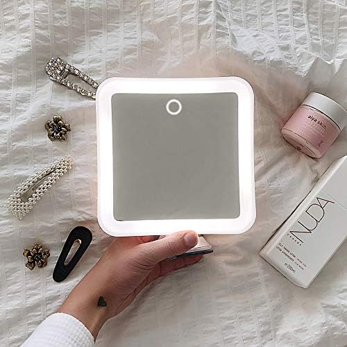 Fancii Rechargeable 10X Magnifying Mirror with 3 LED Light Settings White