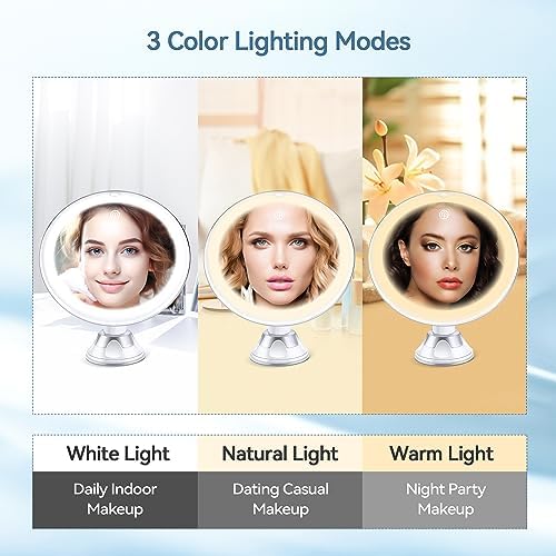 20x magnification compact mirror with suction cup
