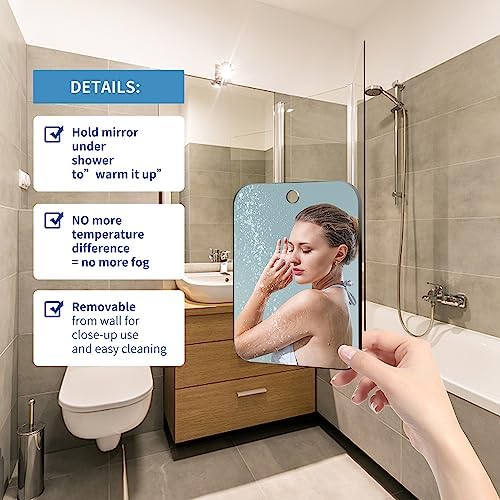 Shatterproof 11x8 Shower Mirror