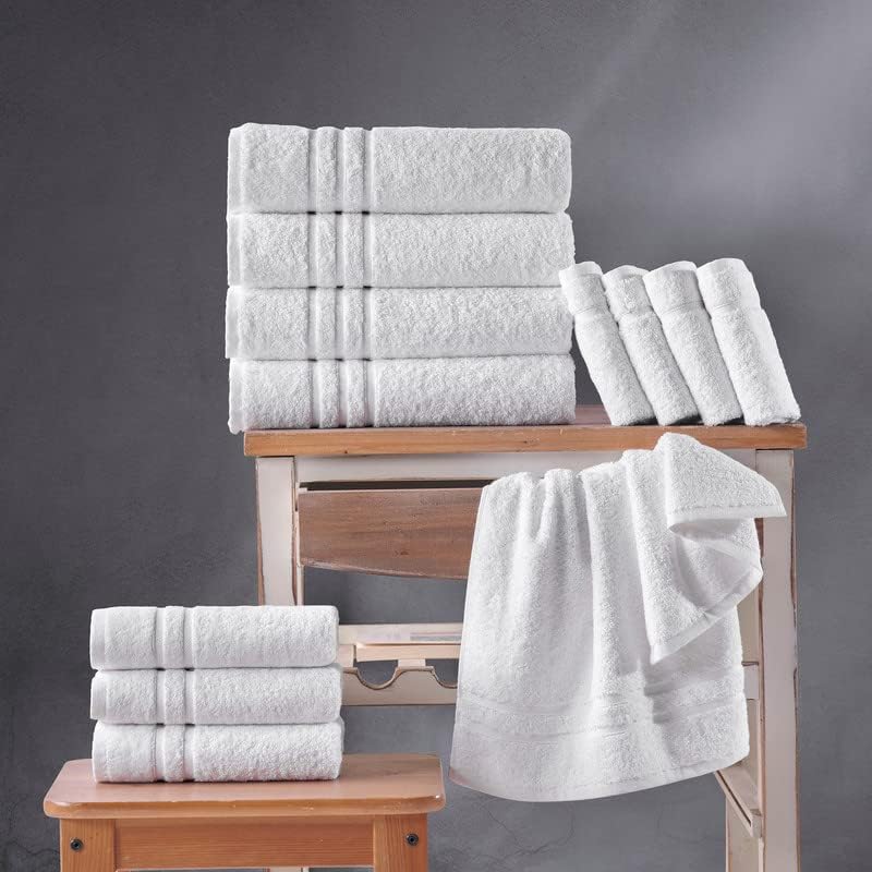 Luxury Turkish Cotton Hand Towels Extra Soft Hawmam Linen White Bath Set