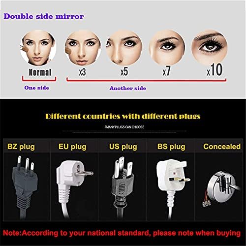Wall-Mounted Makeup Mirror with LED Light