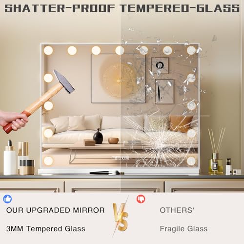 Cooleen 15-LED Vanity Mirror with Bluetooth USB Charging