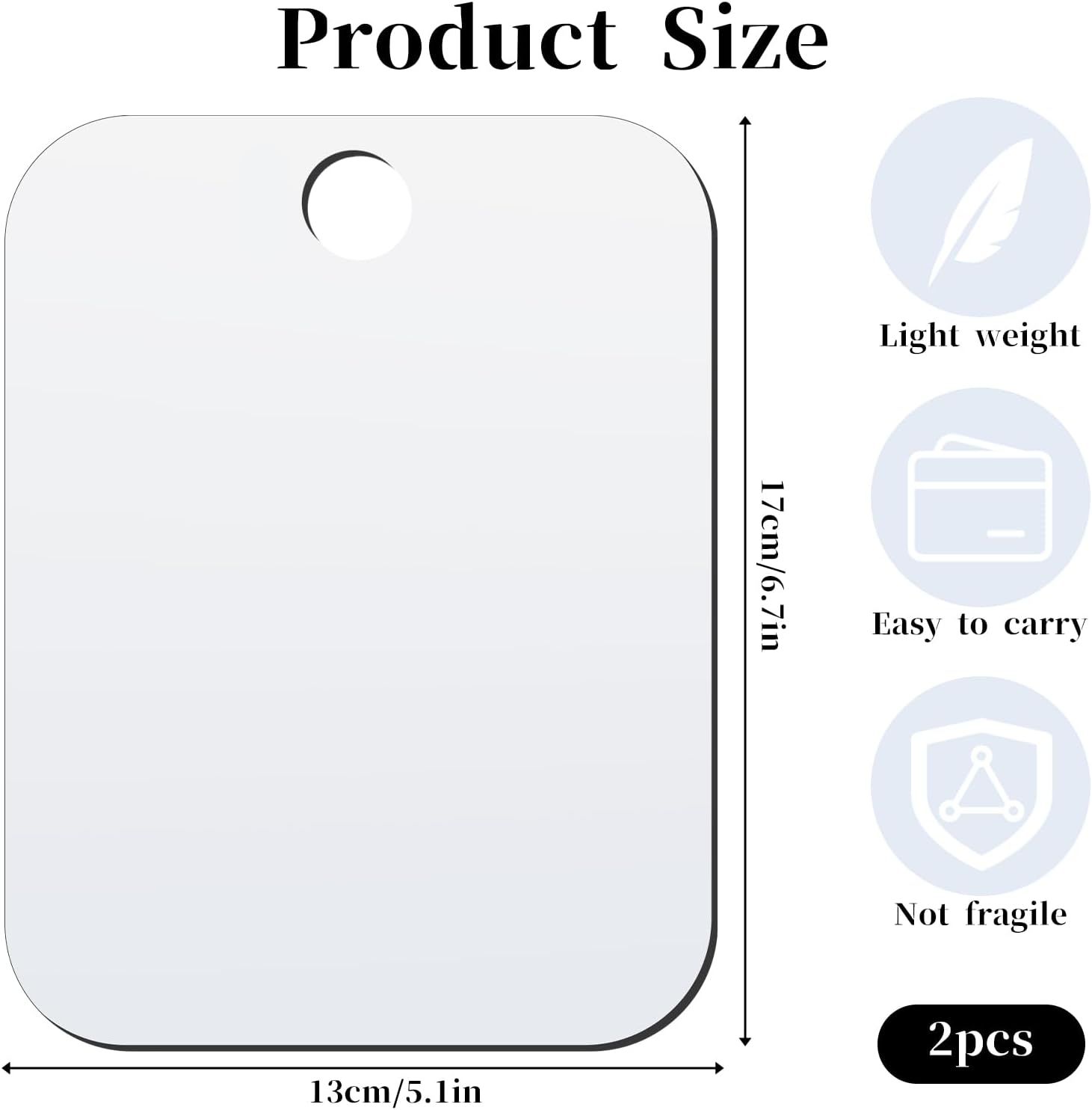 Anti-Fog Compact Mirror for Shaving Portable