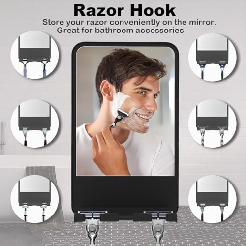 Fogless shower mirror for Shaving