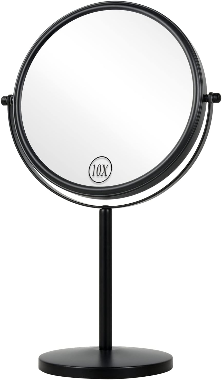 ALHAKIN 10x Magnifying Makeup Mirror Swivel Tabletop for detailed beauty
