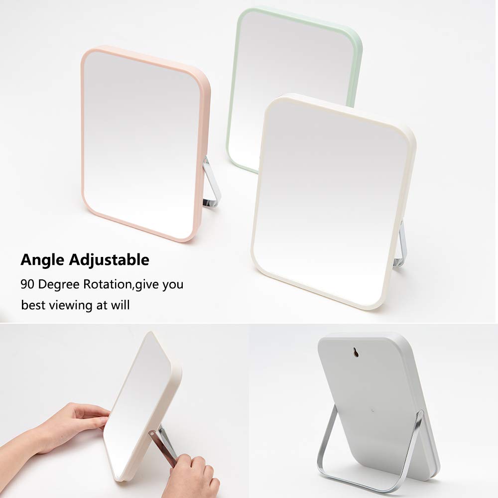 YEAKE - Compact Portable Makeup Mirror with Adjustable Stand