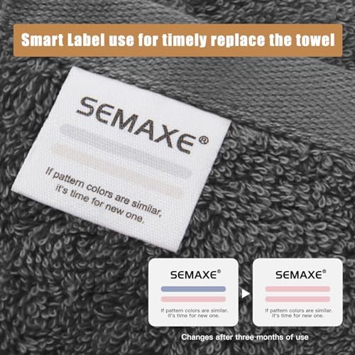 SEMAXE Grey Washcloth Set