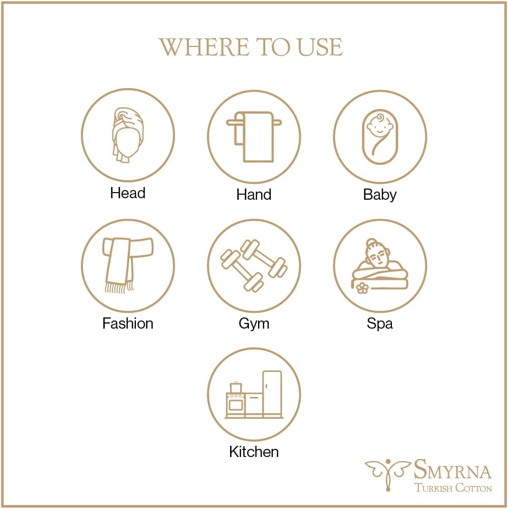 Smyrna Turkish Cotton Hand Towels 16x40