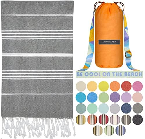 Madamelique Turkish Beach Towels Soft Durable Stylish for Sun Surf