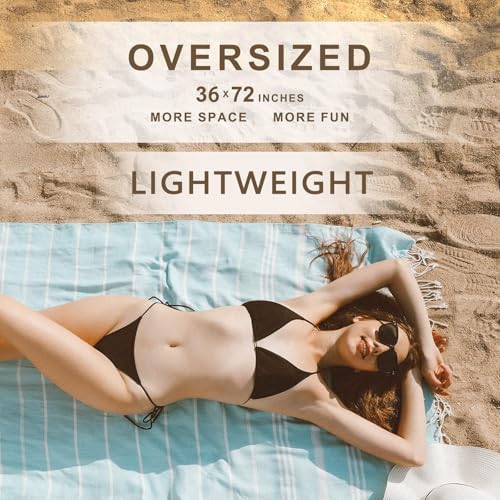 Genovega Luxury Beach Towels - Bulk Set for Beach Pool Gym More