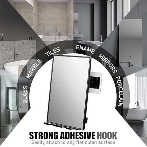 Shower Mirror with 360 Adjustable Razor Holder