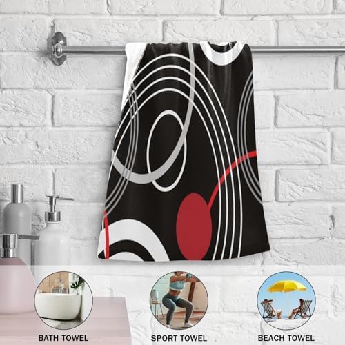 Geometric Retro Hand Towels Set