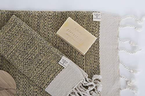 Smyrna Turkish Cotton Wash Cloths - Quick Dry Soft Absorbent - 12x17