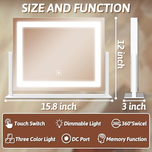 Rounded Vanity Mirror with LED Lights