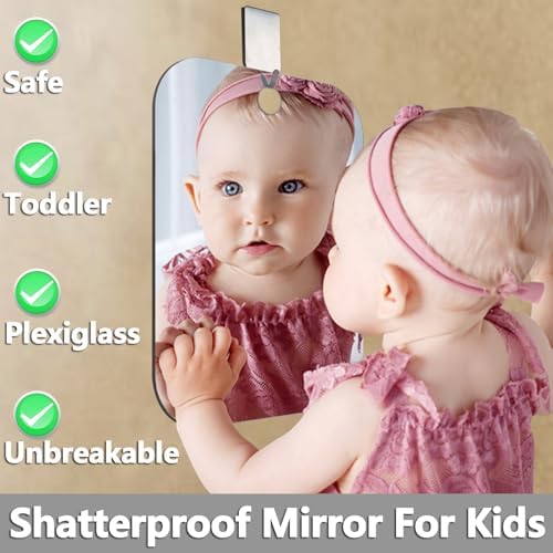 2-Piece Shatterproof Shoe and Travel Mirror for Safe Use