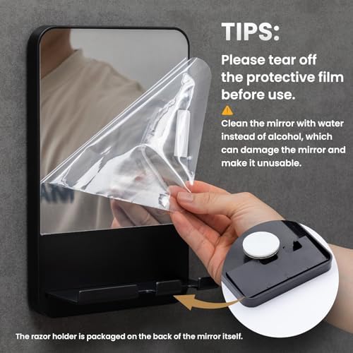 Instant Suctionducible Fog-Proof Shower Mirror