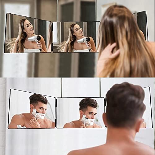 HIEEY 360 Trifold Mirror for Hair Cutting and Makeup