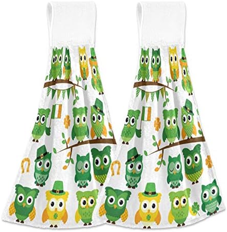 Owls Kitchen Hand Towels Set of 2