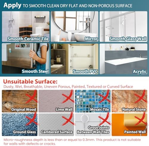 Perfect for Shaving and Safety TAILI Shower Mirror