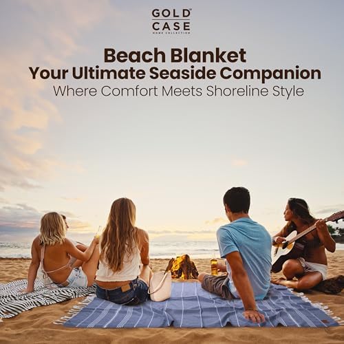 Gold CASE Turkish Beach Towel Set of 6 100 Cotton Black