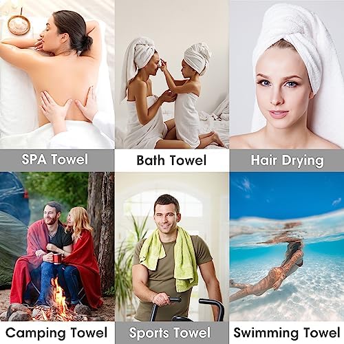JML Microfiber Bath Towels - Oversized Soft Fast-Drying