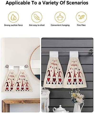 Valentines Day Kitchen Towels with Love Hearts