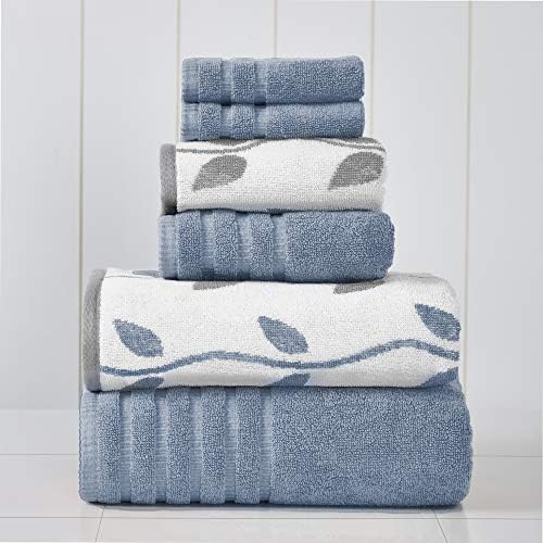 Amrapur Overseas 6-Piece Ultra-Soft Cotton Towel Set for Home Blue